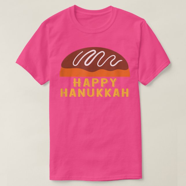 Camiseta Jewish Holiday Chanukah Sufganiyah Saying Happy Ha (Frente do Design)