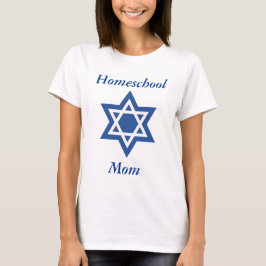 Camiseta Jewish Homeschool Mãe Estrela de David