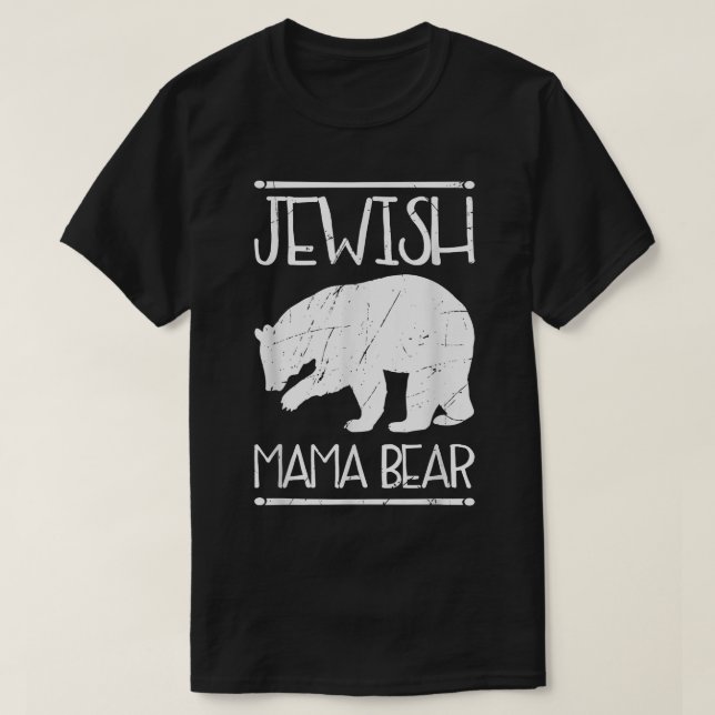 Camiseta Jewish Mama Bear Gift (Frente do Design)