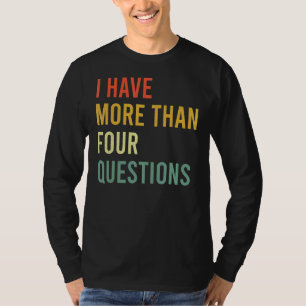 Camiseta Jewish Passover Seder Eu Tenho Mais De Quatro Ques