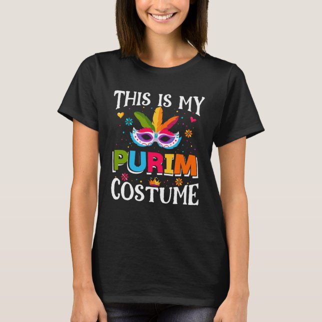 Camiseta Jewish This Is My Purim Costume Decorations Happy  (Frente)