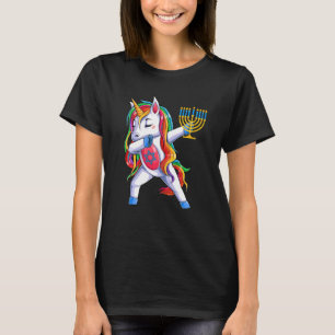 Camiseta Jewnicorn Funny Hanukkah Unicorn Judaicas Mulheres