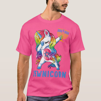 Camiseta Jewnicorn Funny Hanukkah Unicorn Judaicas Mulheres