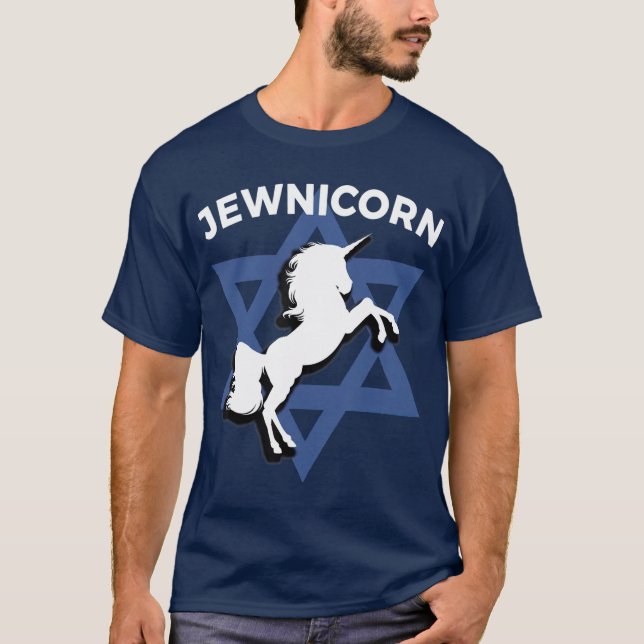 Camiseta Jewnicorn Funny Judeu Hanukkah Gift (Frente)