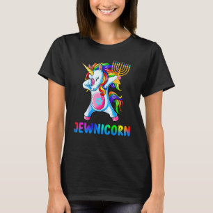 Camiseta Jewnicorn  Hanukkah Unicor Judeu  Menina Roupas de