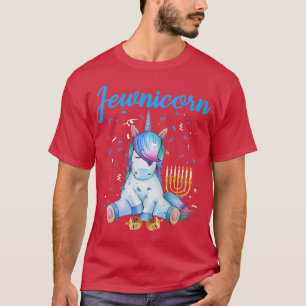 Camiseta Jewnicorn Jew Unicorn Cute Hanukkah Pajamas Chanuk