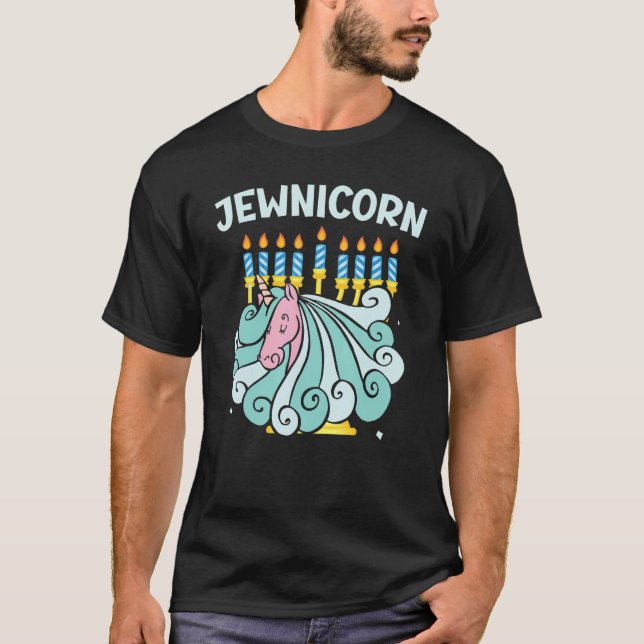 Camiseta Jewnicorn Unicorn Rosh Hashanah Holiday (Frente)