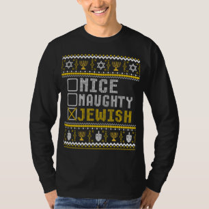 Camiseta Jewny Funny Christmas Pajama Hanukkah Jewish Chan