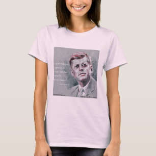 Camiseta JFK & Citação Feminina