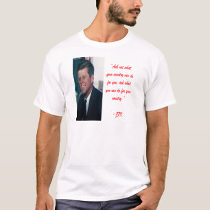 Camiseta JFK & Citação Peça Não
