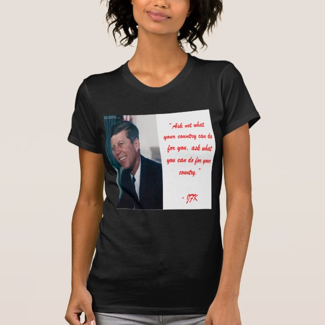 Camiseta JFK & Citação Peçam Não (Frente)