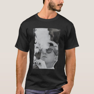 Camiseta Jfk Fumando com Shades John F Kennedy Presidente