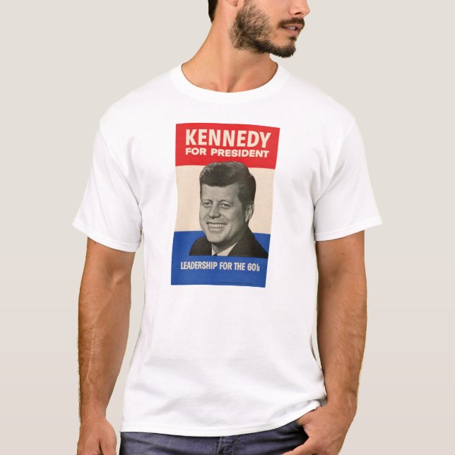 Camiseta JFK - T do poster da campanha de John F. Kennedy (Frente)