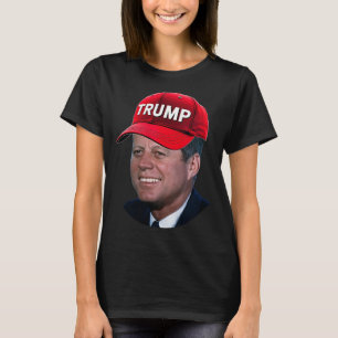 Camiseta Jfk Usando Chapéu De Trump Engraçado John F Kenned