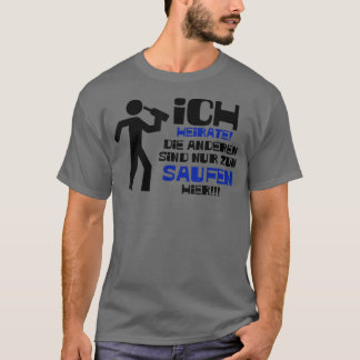 Camiseta JGA Mens Ich Casamento Die Saufen Hier (MenGroom)