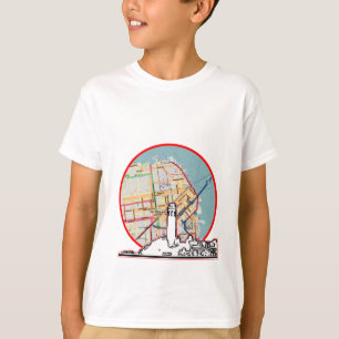 Camiseta jGibney do mapa de San Francisco os presentes de