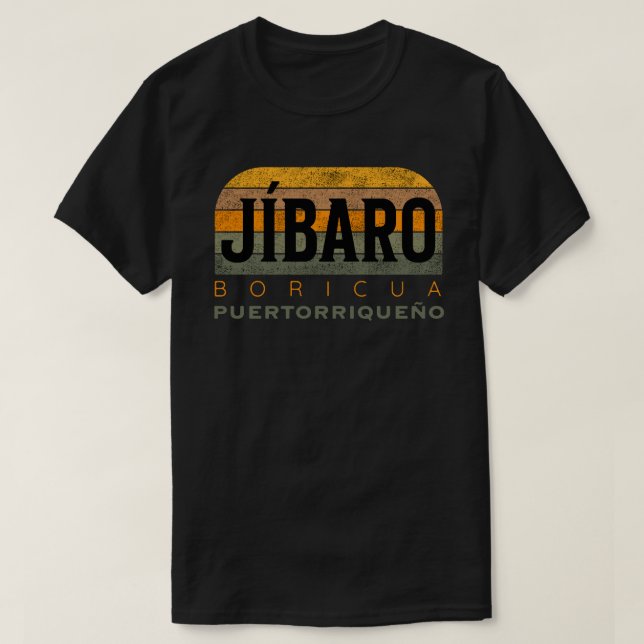 Camiseta Jibaro Boricua Puertorriqueño (Frente do Design)