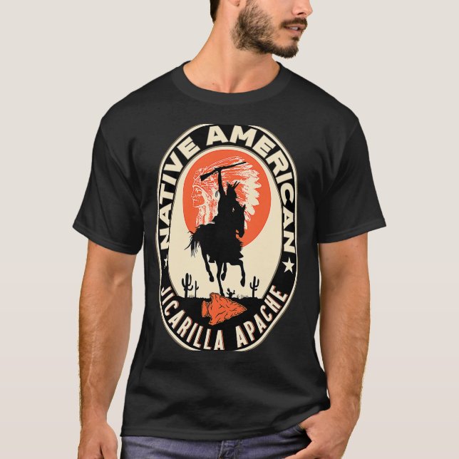 Camiseta Jicarilla Apache Forte Índio Americano (Frente)