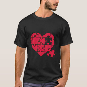 Camiseta Jigsee Quebra-cabeça Heart