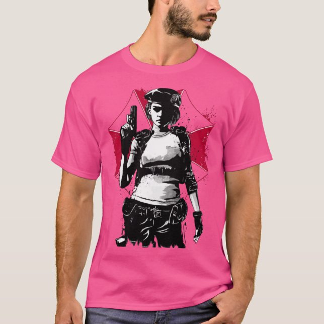 Camiseta Jill Valentine engraçado (Frente)