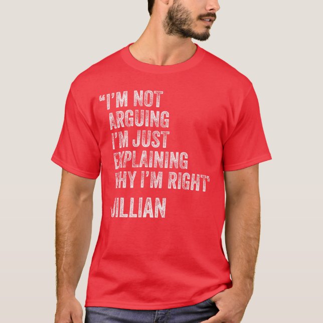 Camiseta Jillian Quote Funny Birthday Custom Name Idea Engi (Frente)