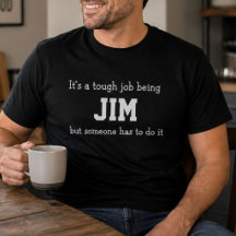 Jim Engraçado Aniversário Personalizado Trabalho D