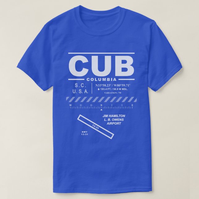 Camiseta Jim Hamilton LB Owens Airport CUB T-Shirt (Frente do Design)