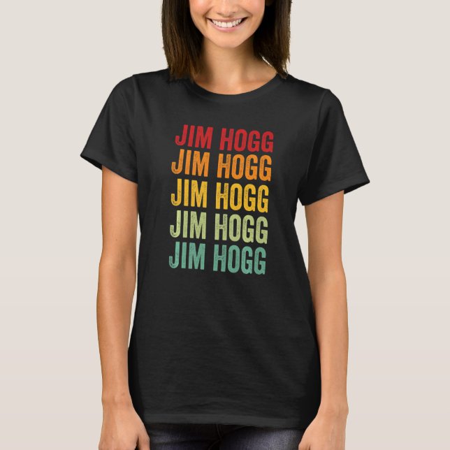 Camiseta Jim Hogg County Texas Rainbow Text (Frente)