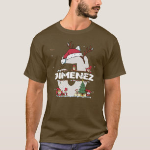 Camiseta Jimenez Christmasw Jimenez Nome do Xmas engraçado