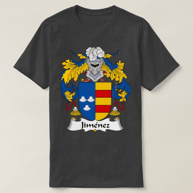 Camiseta Jimenez Coat of Arms Family Crest  (Frente do Design)