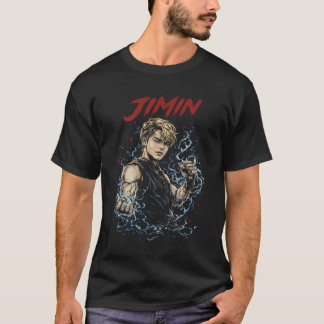 Camiseta Jimin BTS Fatality Style Dark Comic Illustration