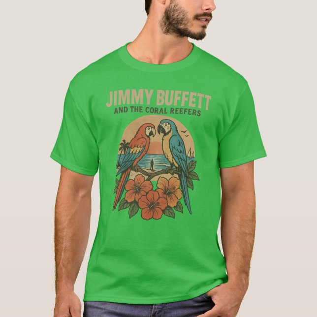 CAMISETA JIMMY BUFFETT E REEFES DE CORAL (Frente)