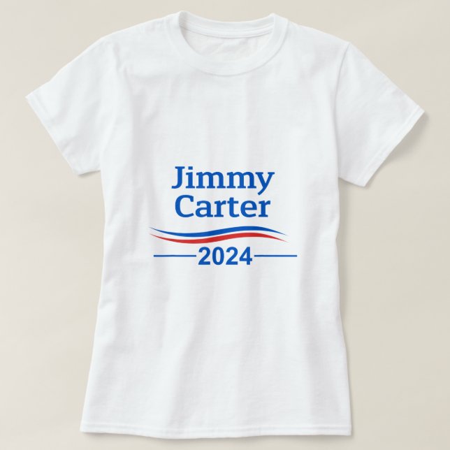 Camiseta Jimmy Carter 2024 Carter 2024 Presidente Liberal D (Frente do Design)