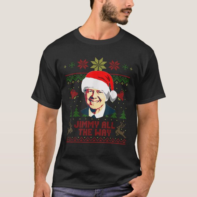 Camiseta Jimmy Carter Jimmy O Feliz Natal (Frente)