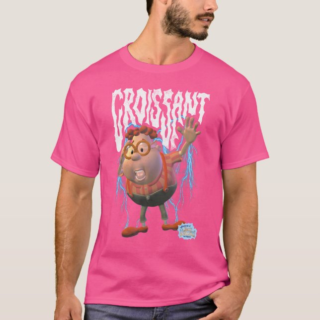 Camiseta Jimmy Neutron Heavy Metal Carl Croissant Engraçado (Frente)