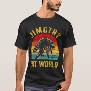 Camiseta Jimothy Domina O Mundo Guaxinim Engraçado Seattle