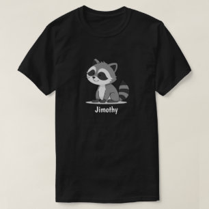 Camiseta Jimothy Guaxinim Fofo Amante de Animais de Estimaç