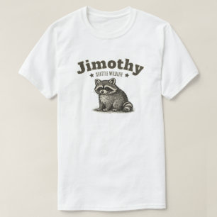 Camiseta Jimothy Guaxinim Vida Selvagem Seattle