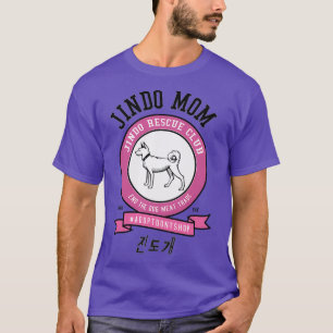 Camiseta JINDO Dog Mamãe Rescue Club Coreano