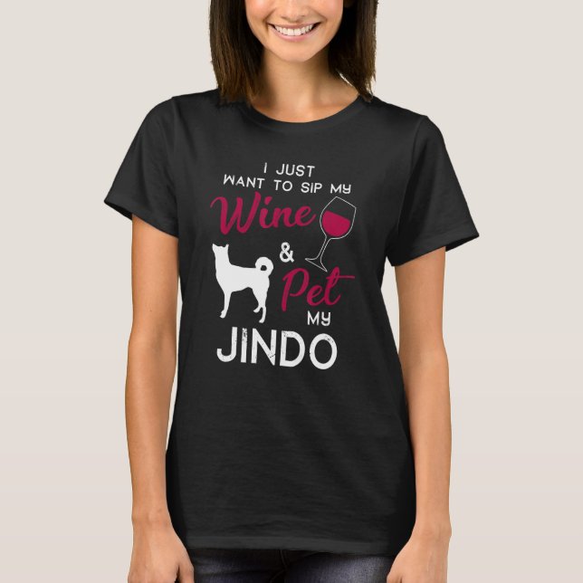 Camiseta Jindo Dog Wine Owday de Natal (Frente)