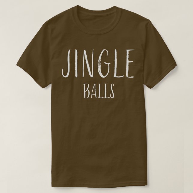 Camiseta Jingle Balls Casais Engraçados Correspondendo à Fe (Frente do Design)