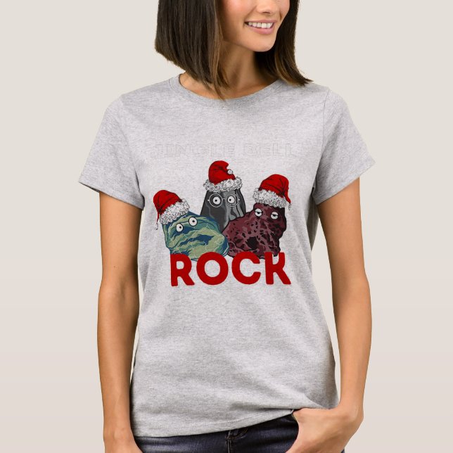 Camiseta Jingle Bell Rock Funny Geologista presentes de Nat (Frente)