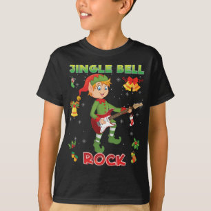 Camiseta Jingle Bell Rock Rockin' Elf de Natal Tocando Gui