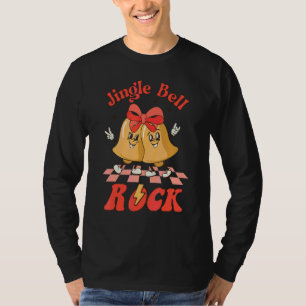 Camiseta Jingle Bell Rockin Feliz Férias Groovy Retro Chri