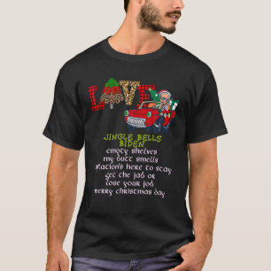 Camiseta Jingle Bells Biden Cheira Papais noeis Xadrez Tree
