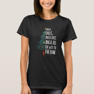 Camiseta Jingle Bills Árvore Até o Fim Travesso Feio Natal