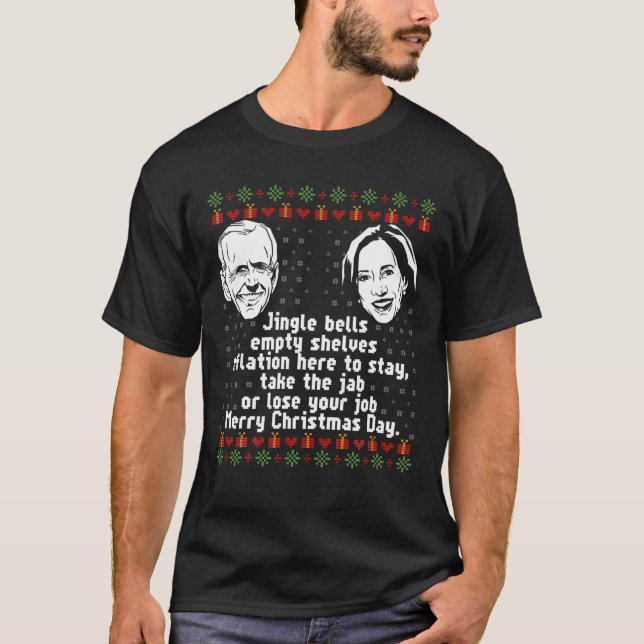 Camiseta Jingle Joe Biden Papais noeis Engraçados Biden Ugl (Frente)