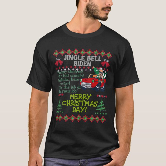 Camiseta Jingle Joe Biden Xmas Carol Trump Ugly Christmas S (Frente)