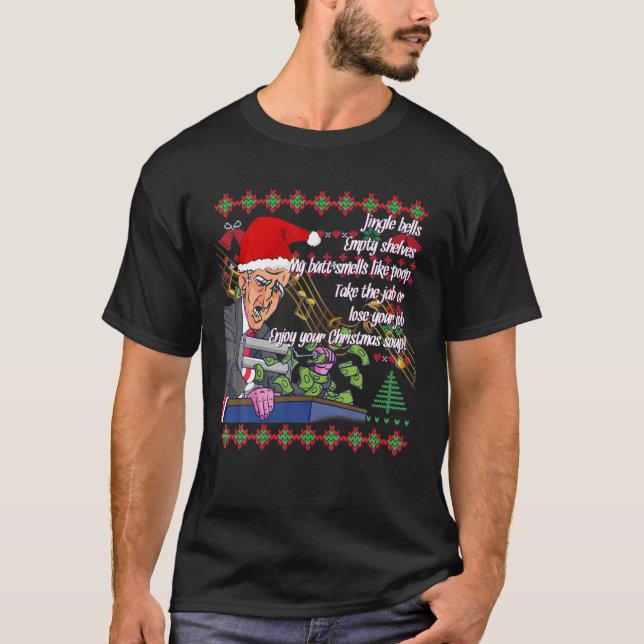 Camiseta Jingle Joe Empty Shelves Biden Papais noeis Anti-L (Frente)
