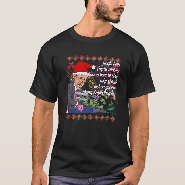 Camiseta Jingle Joe Empty Shelves Biden Papais noeis Anti-L (Frente)